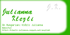 julianna klezli business card