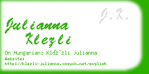 julianna klezli business card